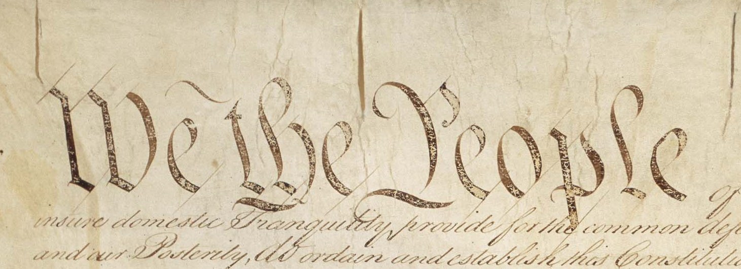 U.S. Constitution manuscript detail