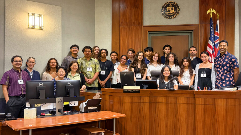 Students and some of the faculty at the Kauaʻi Law and Justice Academy - October 2025